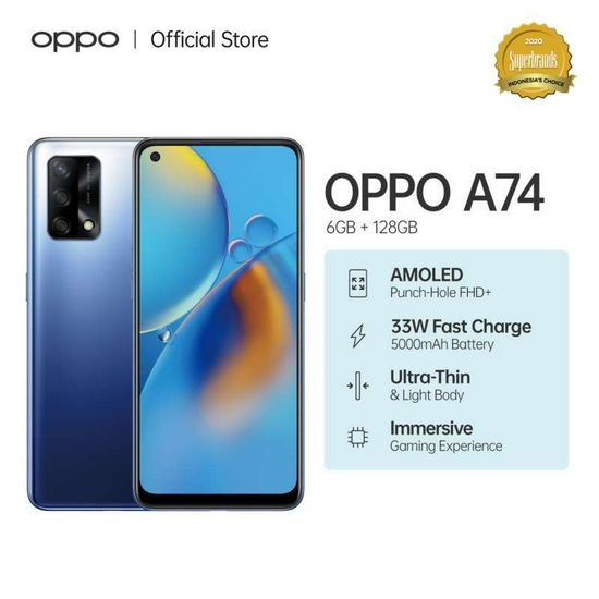 OPPO A74 6GB 128GB MIDNIGHT BLUE - GARANSI RESMI-2