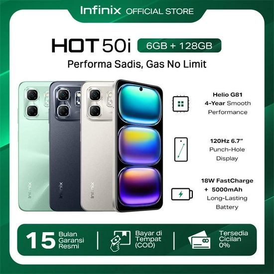 INFINIX HOT 50I 6/128GB  RESMI
