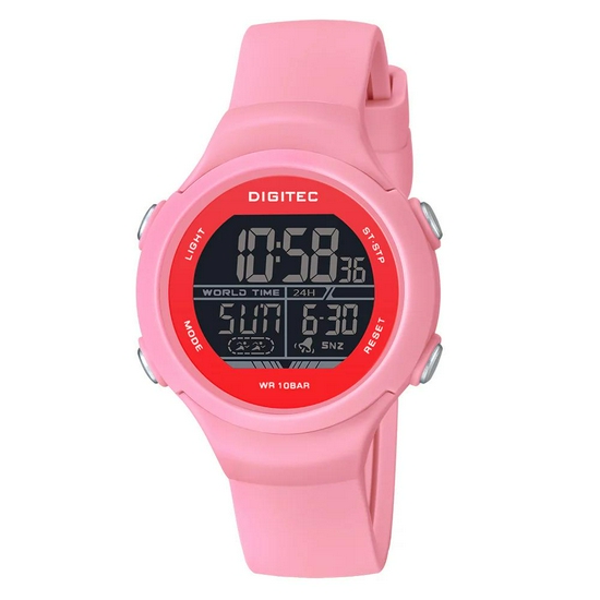 Digitec DG-7082T Jam Tangan Digital Original Rubber - Pink Tua
