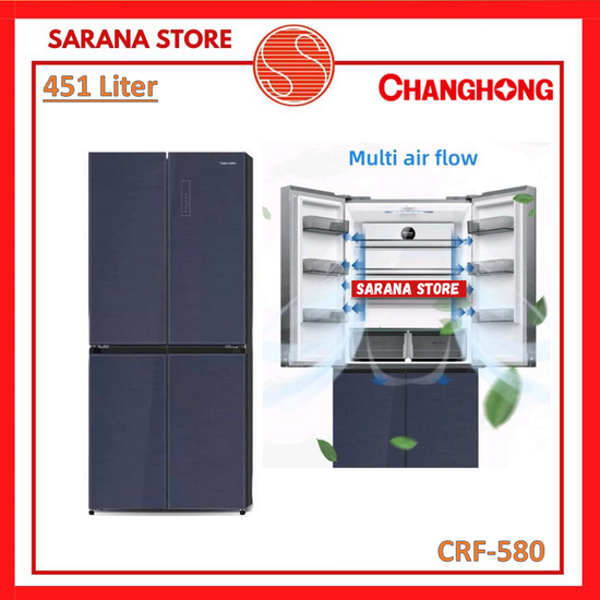 Changhong Kulkas Side By Side 451 Liter CRF-580 CRF580