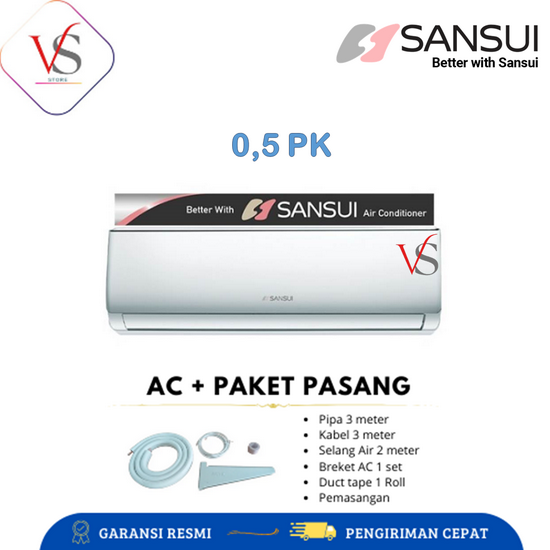 SANSUI AC Split 1/2 PK JAPAN L05S2 Standard R32 0.5 PK SA-L05S2