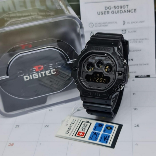 Digitec DG-5090T Jam Tangan Digital Original Rubber - Hitam Full-2