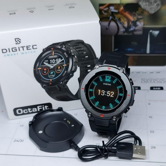 Digitec OctaFit Smart Watch Original Silicone - Hitam-2