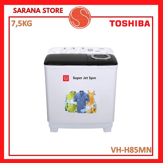 Toshiba Mesin Cuci 2 Tabung 7.5KG VH-H85MN 85MN VHH85MN