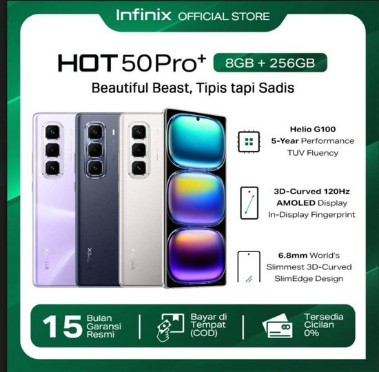 INFINIX HOT 50 PRO+ 8/256GB RESMI