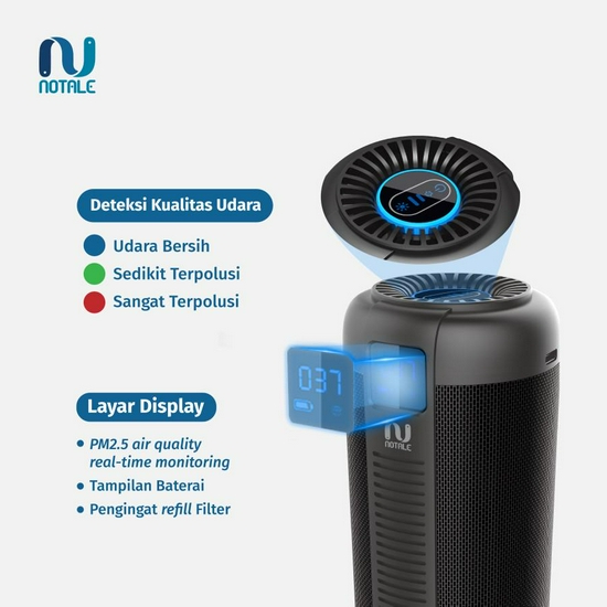 NOTALE PORTABLE AIR PURIFIER CAR TRAVEL UVC HEPA13 PLASMA AROMATHERAPY-4