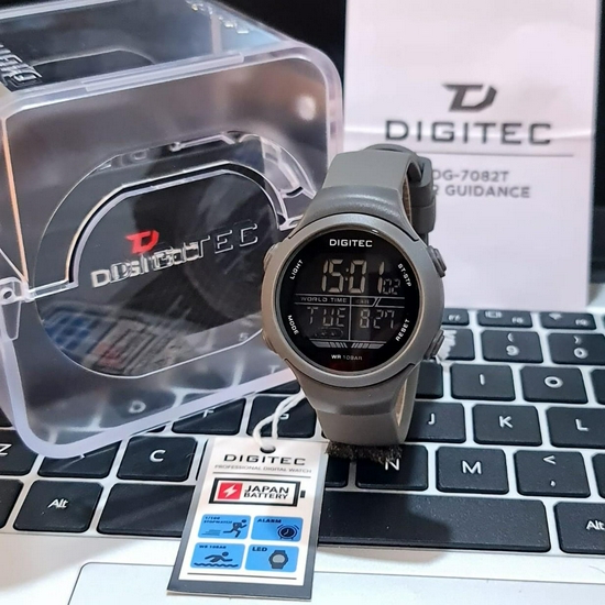 Digitec DG-7082T Jam Tangan Digital Original Rubber - Abu-Abu-2