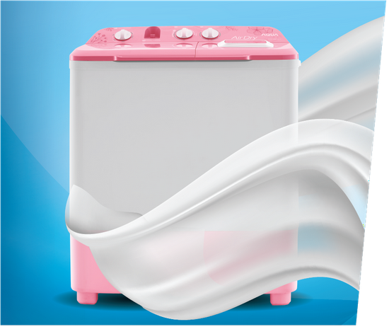 AQUA Mesin Cuci 8Kg QW-861XT 2 Tabung Semi Otomatis-3