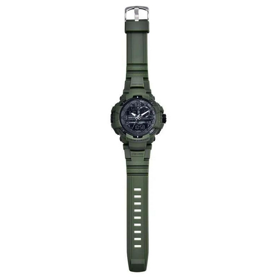 Digitec DA-2175T Jam Tangan Pria Dual Time Original Rubber-Hijau-3