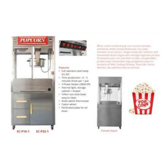 Getra SC-P32-1 Pop Corn Machine / Mesin Membuat Pop Corn Otomatis