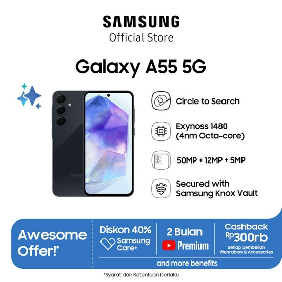 SAMSUNG GALAXY A55 5G 12/256GB RESMI