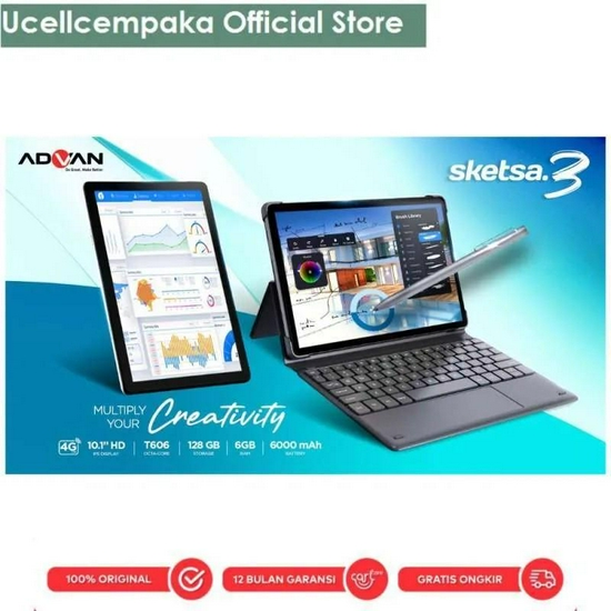 Advan Sketsa3 tablet set Keyboard Garansi Resmi Advan Sketsa 3