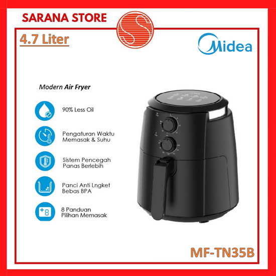 Midea Air Fryer Kapasitas 4.7L - MF-TN35B - Penggoreng Elektrik