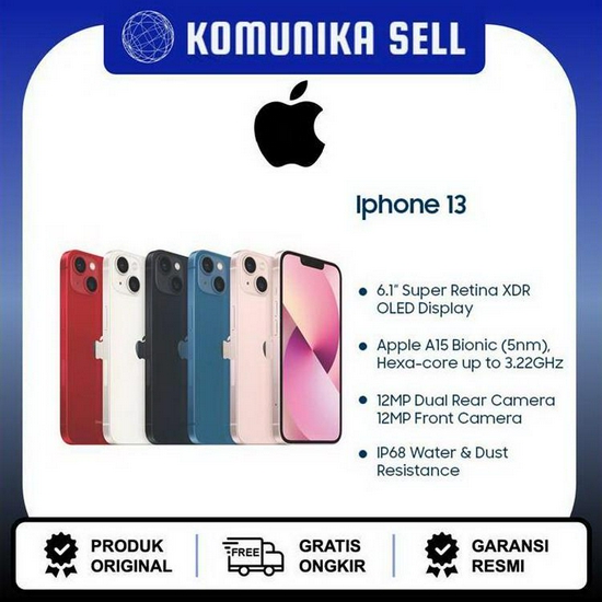 Apple iPhone 13 Garansi resmi iBox - 4GB/256GB