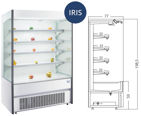 Gea IRIS-250 Multideck Opened Chiller / Chiller Terbuka Supermarket