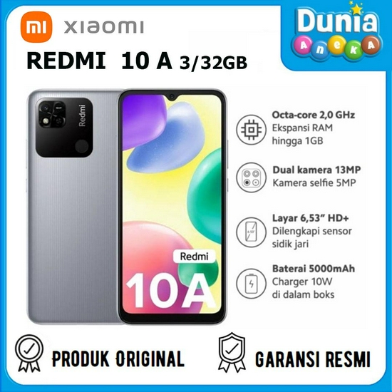 XIAOMI REDMI 10A 3/32GB - GARANSI RESMI XIAOMI