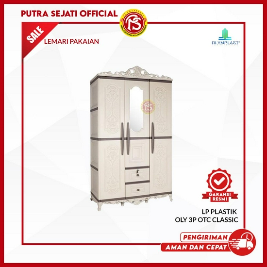 LEMARI PLASTIK 3 PINTU OLY CLASSIC