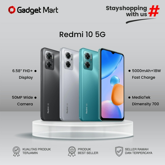 XIAOMI Redmi 10 5G 6/128GB - Garansi Resmi