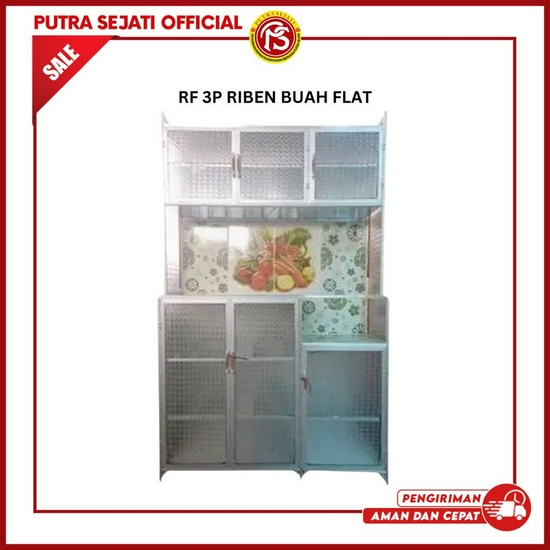 RAK PIRING 3 PINTU RIBEN BUAH FLAT