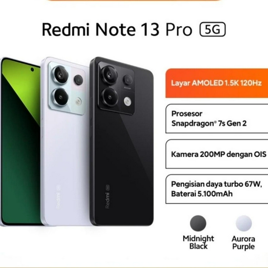 XIAOMI REDMI NOTE 13 PRO 5G 8/256GB RESMI