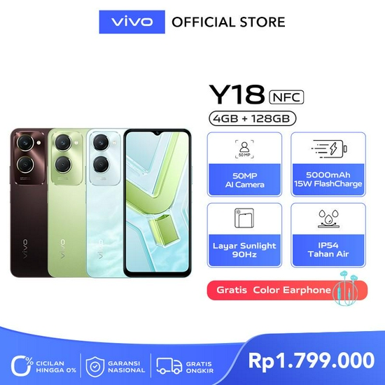 VIVO Y18 NFC 4/128GB RESMI