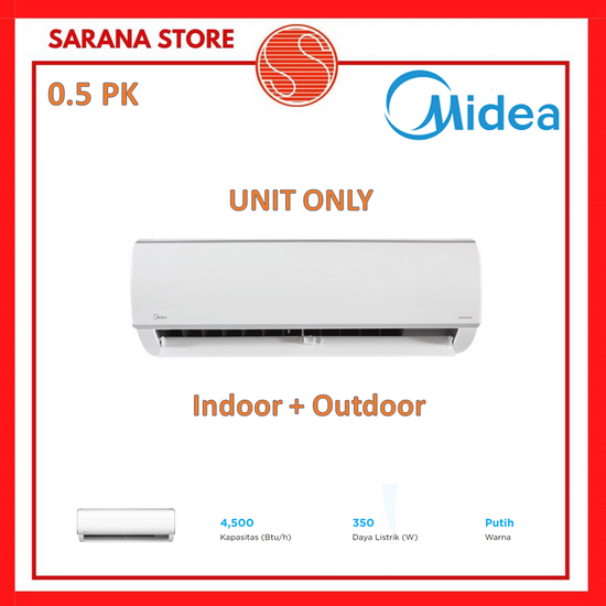 MIDEA AC Split 1/2PK MSFC05CRN 0.5 PK Standard R32 - UNIT