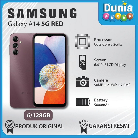 SAMSUNG GALAXY A14 5G 6/128GB-GARANSI RESMI SEIN
