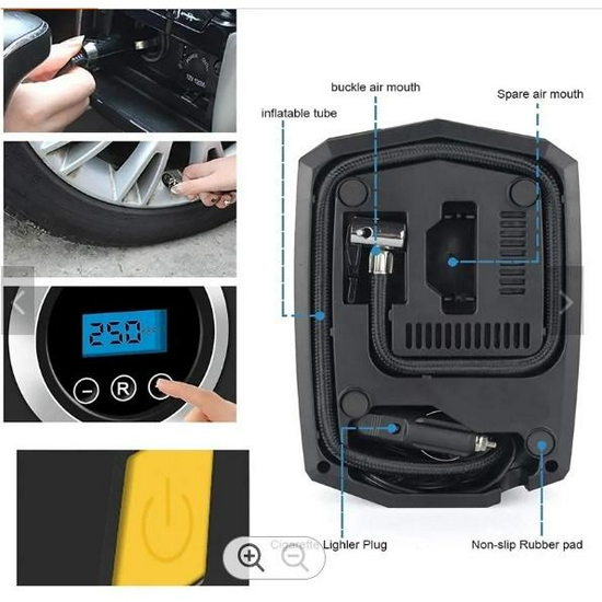 Pompa Angin Ban Mobil Elektrik Analog Display(Portable Air Compressor)-2