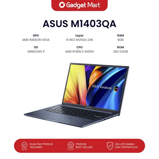 ASUS Vivobook 14型ノート M1403QA 8GB SSD512 ASUS Vivobook 14型