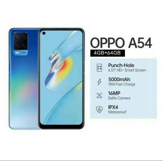 OPPO A54 4GB 64GB Starry Blue - NEW PRODUK - GARANSI RESMI