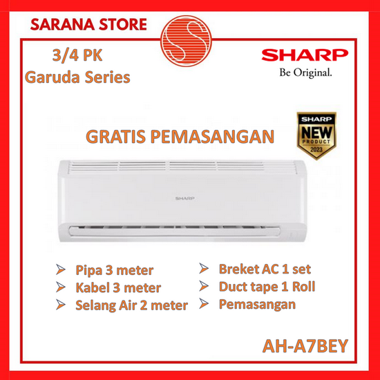 AC SHARP 3/4 PK AH-A7BEY Garuda Series 0.75 PK Split Standard - PASANG