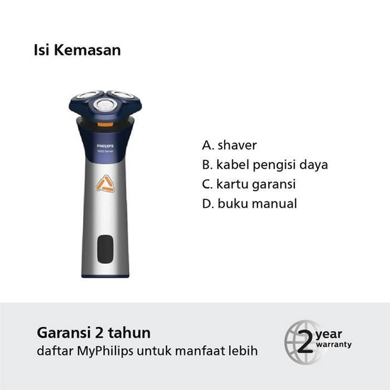 Philips | Shaver 3000 | Alat Cukur Electric Pria