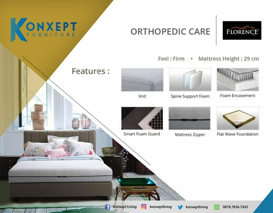 Kasur Florence Springbed ORTHOPEDIC CARE 160 x 200 - Only Matrass-2