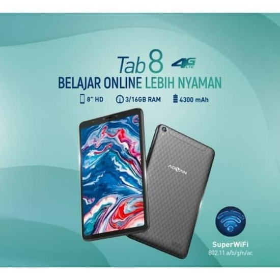 Advan Tab 8 Belajar - 3GB/16GB - Garansi Resmi