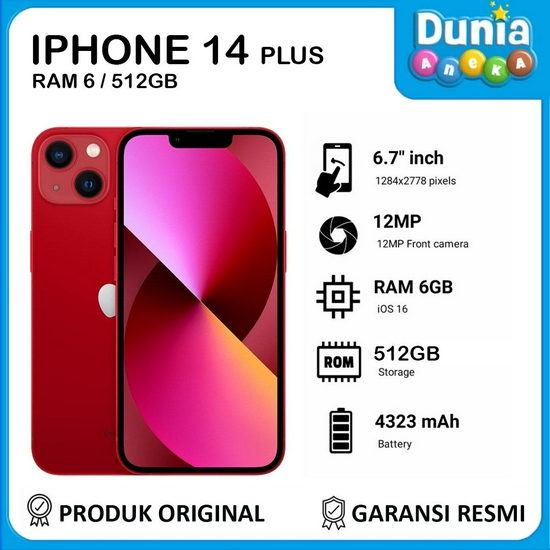 APPLE IPHONE 14 PLUS 512GB - GARANSI RESMI