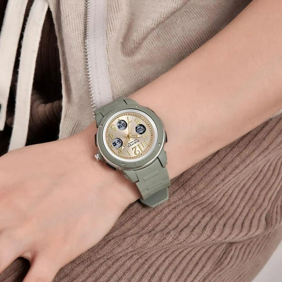Digitec DA-4091T Jam Tangan Wanita Dual Time Original Rubber-Hijau-4