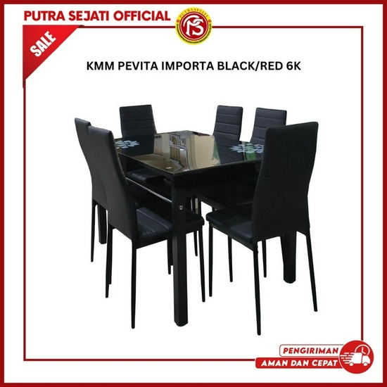 MEJA MAKAN 6 KURSI PEVITA IMPORTA 