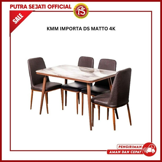 KURSI MEJA MAKAN IMPORTA DS MATTO 4 KURSI