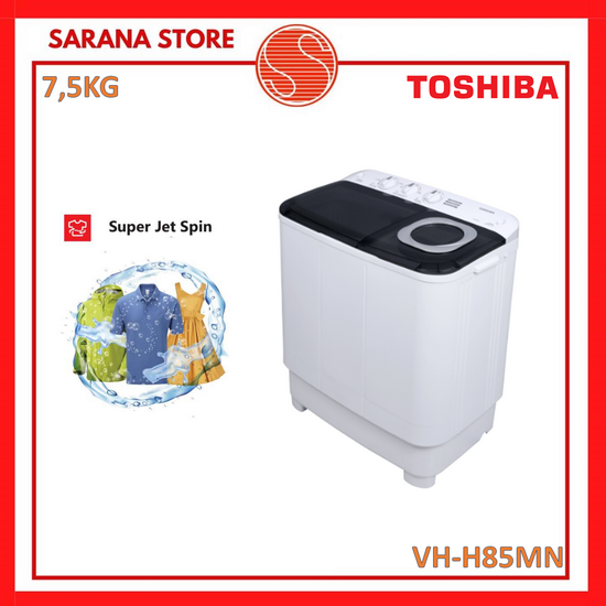Toshiba Mesin Cuci 2 Tabung 7.5KG VH-H85MN 85MN VHH85MN-2