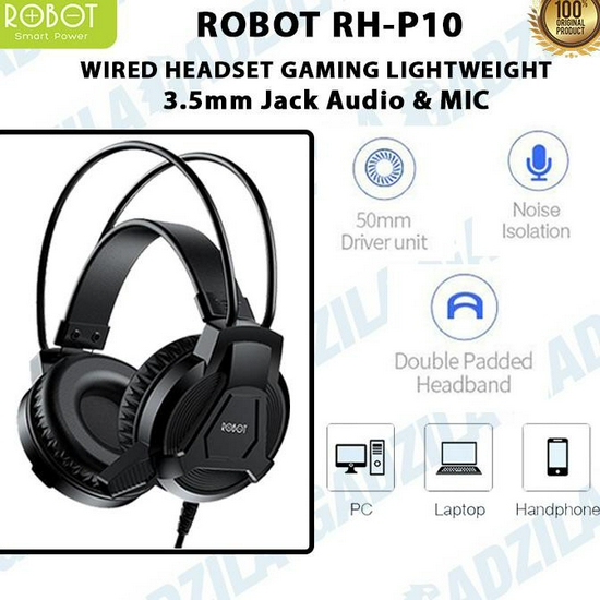 HEADPHONE MIC ROBOT RH-P10 KLIHP
