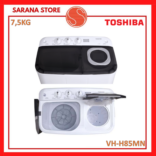 Toshiba Mesin Cuci 2 Tabung 7.5KG VH-H85MN 85MN VHH85MN-3