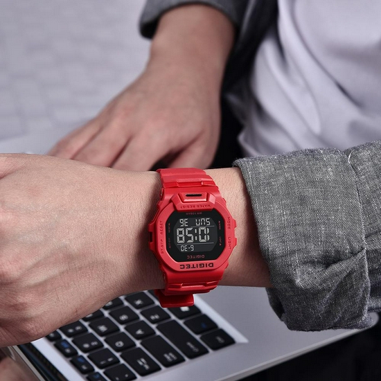 Digitec DG-5169T Jam Tangan Digital Pria Original Rubber - Merah-3