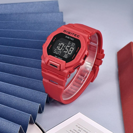 Digitec DG-5169T Jam Tangan Digital Pria Original Rubber - Merah-2