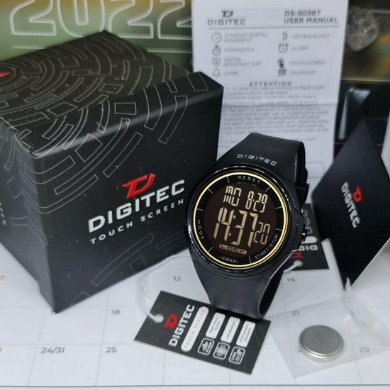 Digitec DS-8086T Jam Tangan Pria Digital Touch Screen - Hitam Kuning-2