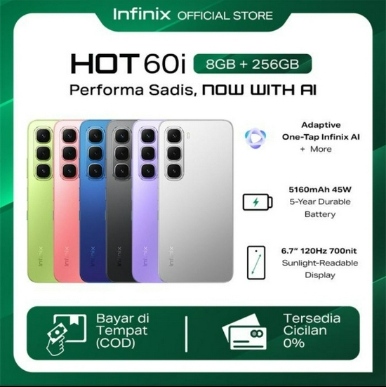 INFINIX HOT 60i 8/256GB RESMI