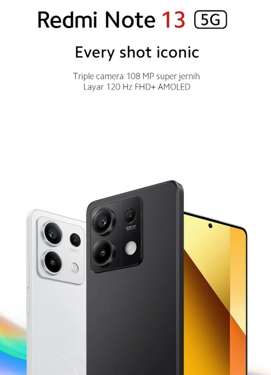 Xiaomi Redmi Note 13 5G Ram 8GB Rom 256GB - Garansi Resmi