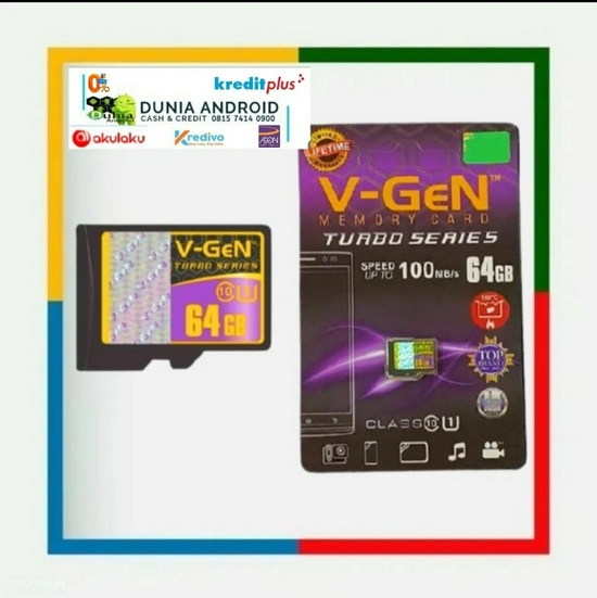 MMC 64GB CLASS 10 V-GEN GARANSI SELAMANYA