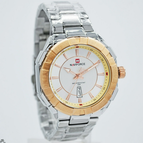 Naviforce NF9176MB Jam Tangan Pria Analog Original Stainless Steel -2