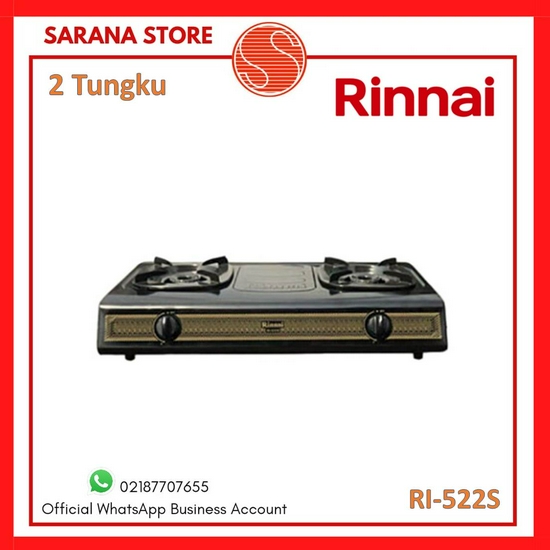 Kompor Gas Rinnai RI-522S [2 Tungku] | Pasarwarga