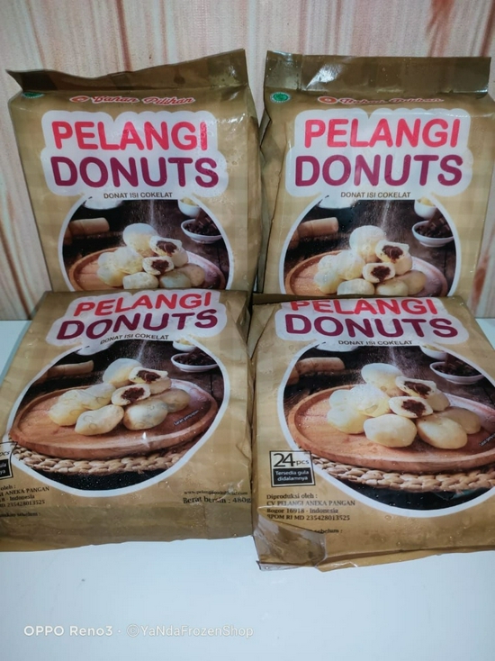 Donat Pelangi isi Cokelat 24pcs